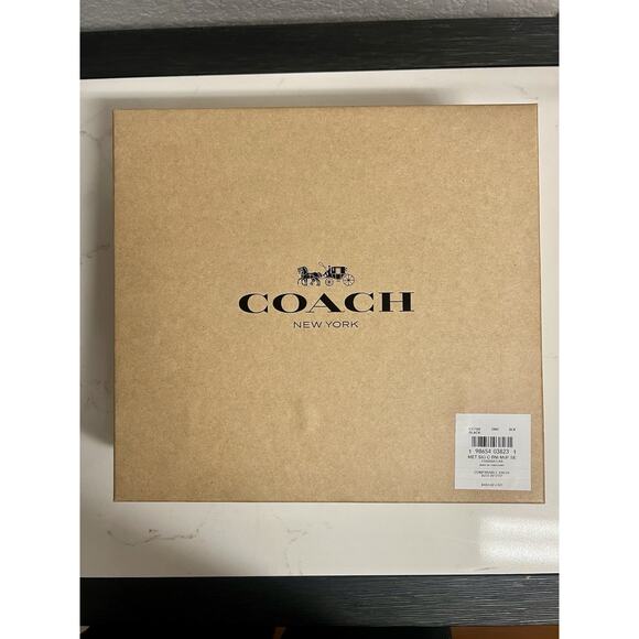 Coach Metallic Signature C Beanie & Scarf Set- Black Silver Knit Hat NWT main image 6